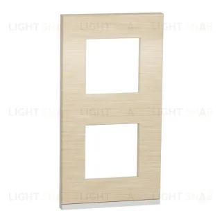 Рамка двойная вертикальная Schneider Electric Unica Pure, клен-белый NU6004V83 NU6004V83
