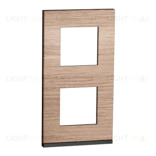 Рамка двойная вертикальная Schneider Electric Unica Pure, дуб-антрацит NU6004V84 NU6004V84