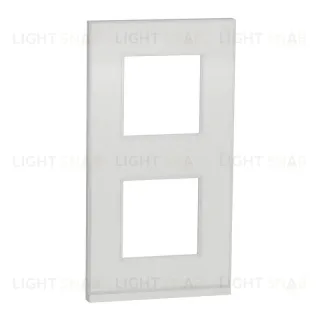 Рамка двойная вертикальная Schneider Electric Unica Pure, белое стекло-белый NU6004V85 NU6004V85