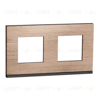 Рамка двойная Schneider Electric Unica Pure, дуб-антрацит NU600484 NU600484