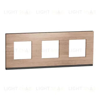 Рамка тройная Schneider Electric Unica Pure, дуб-антрацит NU600684 NU600684