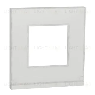 Рамка одинарная Schneider Electric Unica Pure, белое стекло-белый NU600285 NU600285