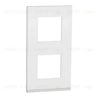 Рамка двойная вертикальная Schneider Electric Unica Pure, матовое стекло-белый NU6004V89 NU6004V89