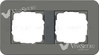 Рамка двойная Gira E3 темно-серый/антрацит 0212423 0212423