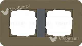 Рамка двойная Gira E3 дымчатый/антрацит 0212426 0212426