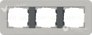 Рамка тройная Gira E3 серый/антрацит 0213422 0213422