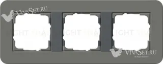 Рамка тройная Gira E3 темно-серый/антрацит 0213423 0213423