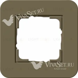 Рамка одинарная Gira E3 дымчатый/белый глянцевый 0211416 0211416