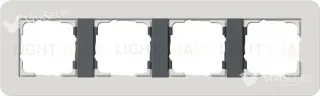 Рамка четверная Gira E3 светло-серый/антрацит 0214421 0214421