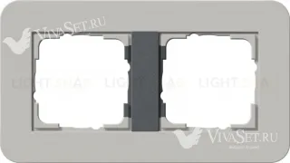 Рамка двойная Gira E3 серый/антрацит 0212422 0212422