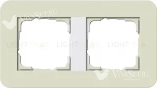 Рамка двойная Gira E3 песочный/белый глянцевый 0212417 0212417