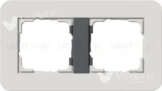 Рамка двойная Gira E3 светло-серый/антрацит 0212421 0212421