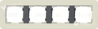 Рамка четверная Gira E3 песочный/антрацит 0214427 0214427