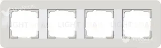 Рамка четверная Gira E3 светло-серый/белый глянцевый 0214411 0214411