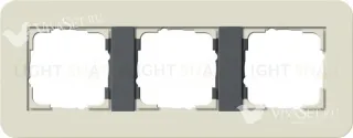 Рамка тройная Gira E3 песочный/антрацит 0213427 0213427