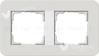 Рамка двойная Gira E3 светло-серый/белый глянцевый 0212411 0212411