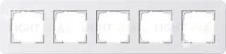 Рамка пятерная Gira E3 белый глянцевый 0215410 0215410
