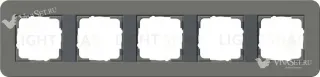 Рамка пятерная Gira E3 темно-серый/антрацит 0215423 0215423