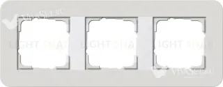 Рамка тройная Gira E3 светло-серый/белый глянцевый 0213411 0213411