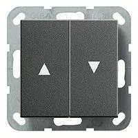 Выключатель управления жалюзи клавишный Gira, 10А/250В 015900+029428 015900 + 029428
