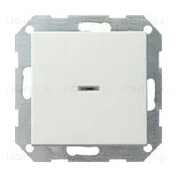 Выключатель одноклавишный универс. с подсветкой Gira (вкл/выкл с 2-х мест) 10А/250В 010600+099600+029027 010600 + 099600 + 029027