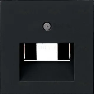 Розетка компьютерная одинарная Gira RJ45 6-й кат., черный матовый EPUAE8UPOK6+0270005 EPUAE8UPOK6 + 0270005