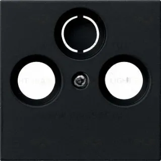Телевизионная розетка оконечная Gira TV-SAT-FM, черный матовый 093700+0869005 093700 + 0869005