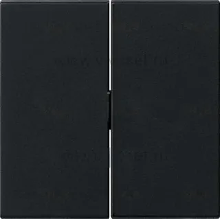 Выключатель двухклавишный проходной Gira (вкл/выкл с 2-х мест) 10А/250В, черный матовый 010800+0295005 010800 + 0295005