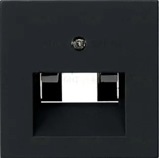 Розетка телефонная двойная Gira RJ11, черный матовый 018700+0270005 018700 + 0270005