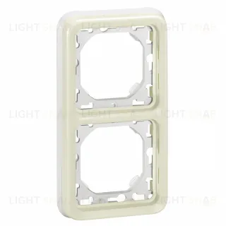 Рамка с суппортом для встроенного монтажа 2 поста Legrand Plexo вертикальная IP55, белый 69696 69696