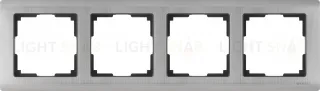Рамка четверная Werkel Metallic, глянцевый никель a051004 a051004