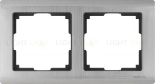 Рамка двойная Werkel Metallic, глянцевый никель a051002 a051002