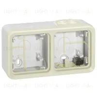 Коробка для накладного монтажа 2 поста Legrand Plexo горизонтальная IP55, белый 69690 69690