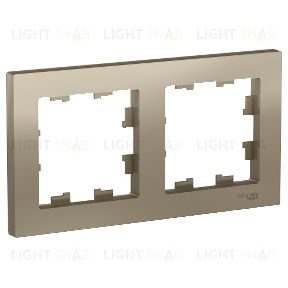 Рамка двойная Schneider Electric Atlasdesign, шампань ATN000502 ATN000502