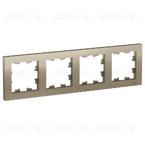 Рамка четверная Schneider Electric Atlasdesign, шампань ATN000504 ATN000504