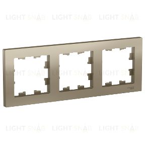 Рамка тройная Schneider Electric Atlasdesign, шампань ATN000503 ATN000503