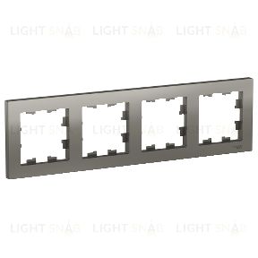 Рамка четверная Schneider Electric Atlasdesign, сталь ATN000904 ATN000904