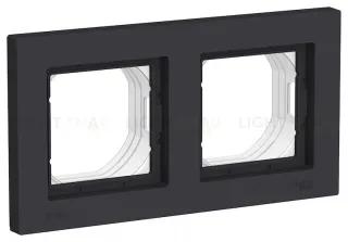 Рамка двойная Schneider Electric Atlasdesign IP44, карбон ATN441002 ATN441002