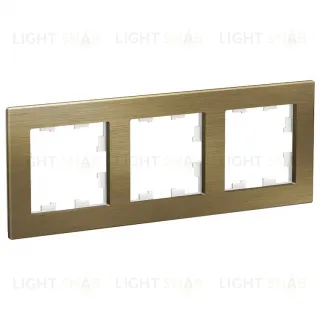 Рамка тройная Schneider Electric Atlasdesign Nature, латунь металл ATN312203 ATN312203