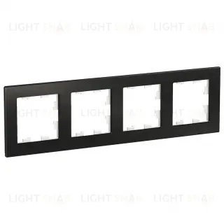 Рамка четверная Schneider Electric Atlasdesign Nature, оникс металл ATN312304 ATN312304