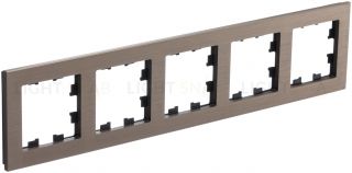 Рамка пятерная Schneider Electric Atlasdesign Nature, латунь металл ATN312205 ATN312205
