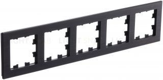 Рамка пятерная Schneider Electric Atlasdesign Nature, оникс металл ATN312305 ATN312305