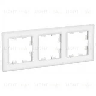 Рамка тройная Schneider Electric Atlasdesign Nature, белое стекло ATN320103 ATN320103