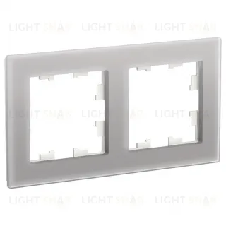 Рамка двойная Schneider Electric Atlasdesign Nature, алюминий стекло ATN320302 ATN320302