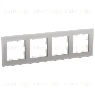 Рамка четверная Schneider Electric Atlasdesign Nature, алюминий стекло ATN320304 ATN320304