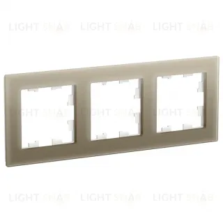 Рамка тройная Schneider Electric Atlasdesign Nature, шампань стекло ATN320503 ATN320503
