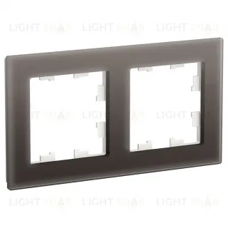 Рамка двойная Schneider Electric Atlasdesign Nature, мокко стекло ATN320602 ATN320602