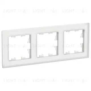 Рамка тройная Schneider Electric Atlasdesign Nature, матовое белое стекло ATN330103 ATN330103