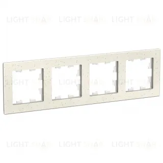 Рамка четверная Schneider Electric Atlasdesign Nature, крем роял мрамор ATN343104 ATN343104