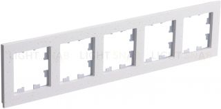 Рамка пятерная Schneider Electric Atlasdesign Nature, крем роял мрамор ATN343105 ATN343105